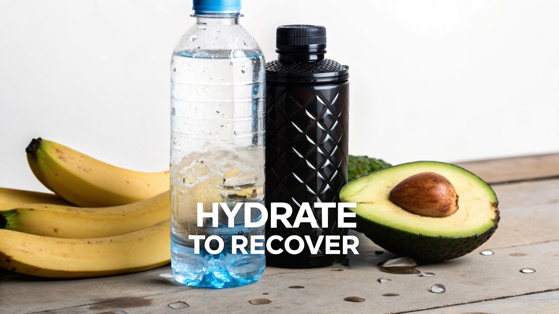 A person drinking water from a reusable bottle after a workout, looking refreshed.