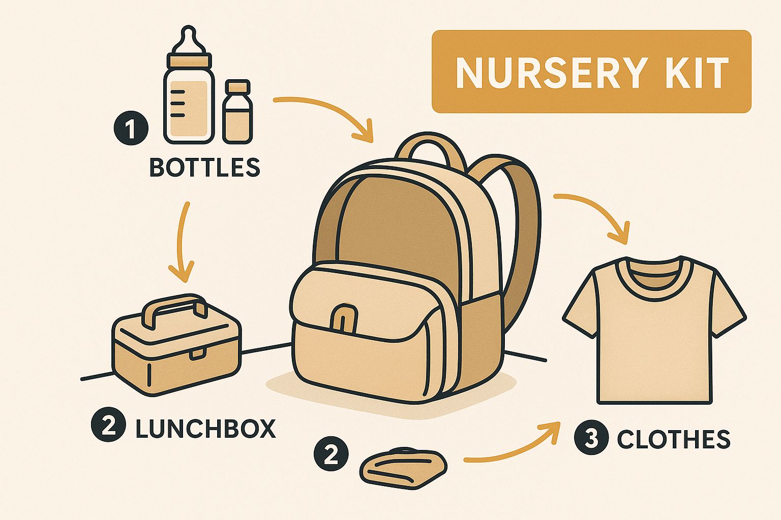 Infographic about first day at nursery