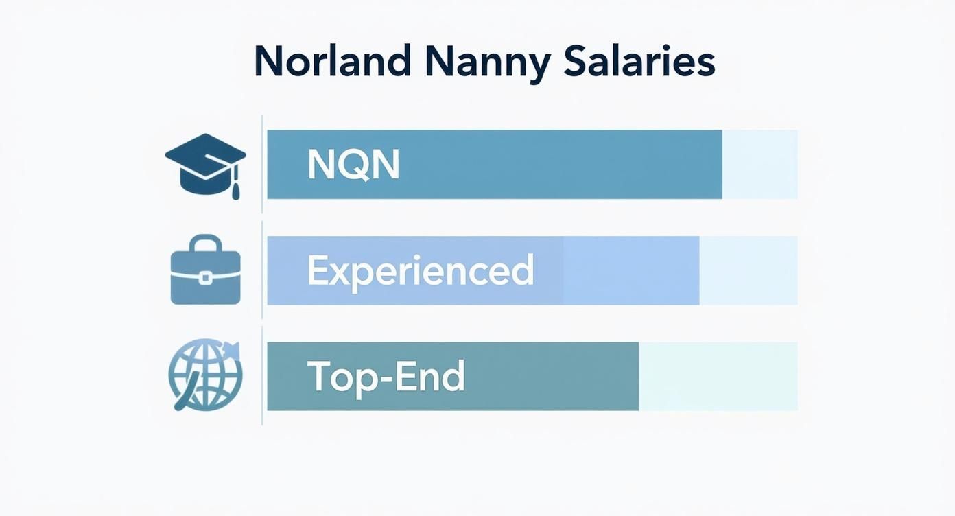 Infographic about how much does a norland nanny cost
