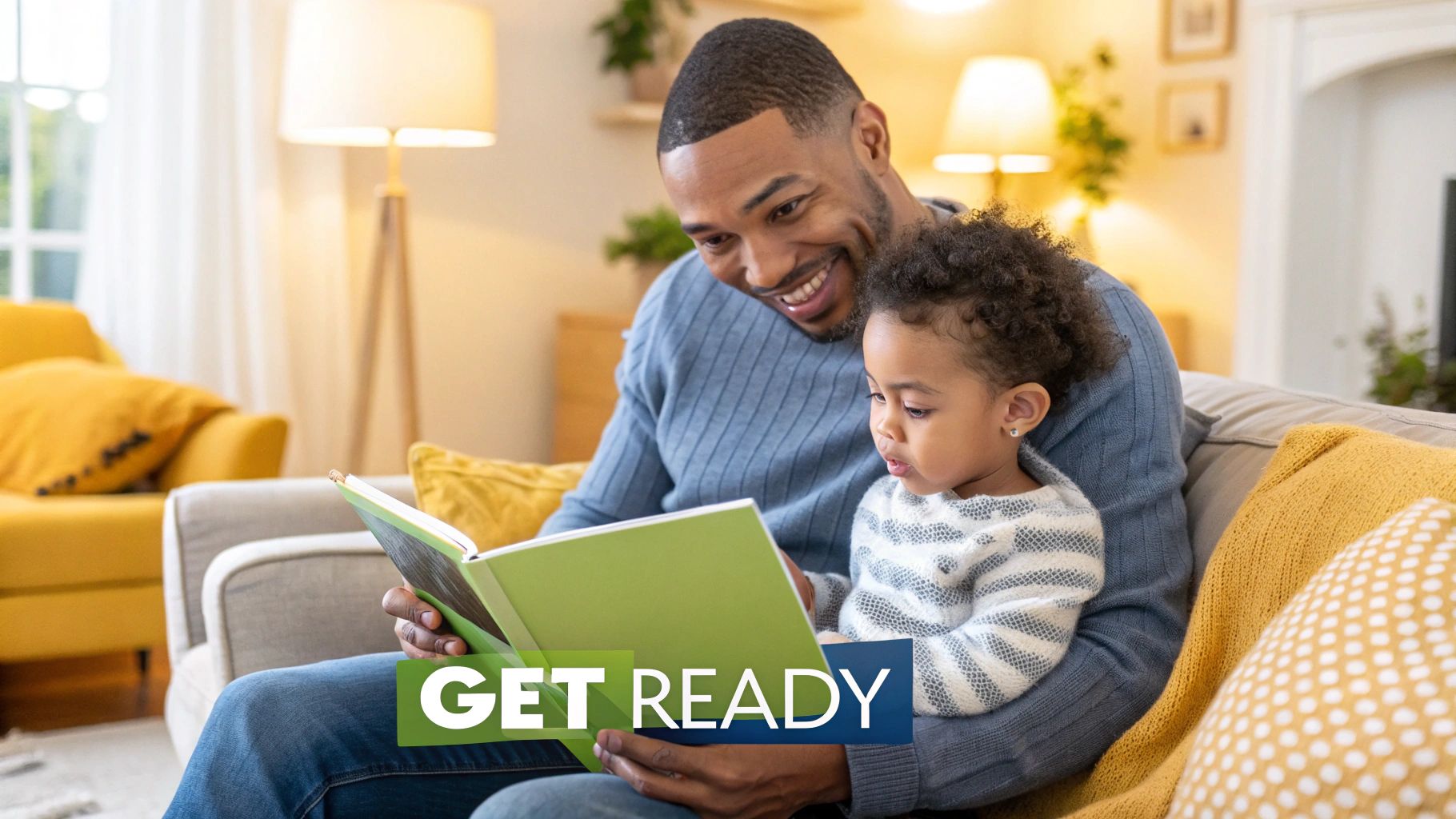 A parent and child happily walking towards a nursery, holding hands.
