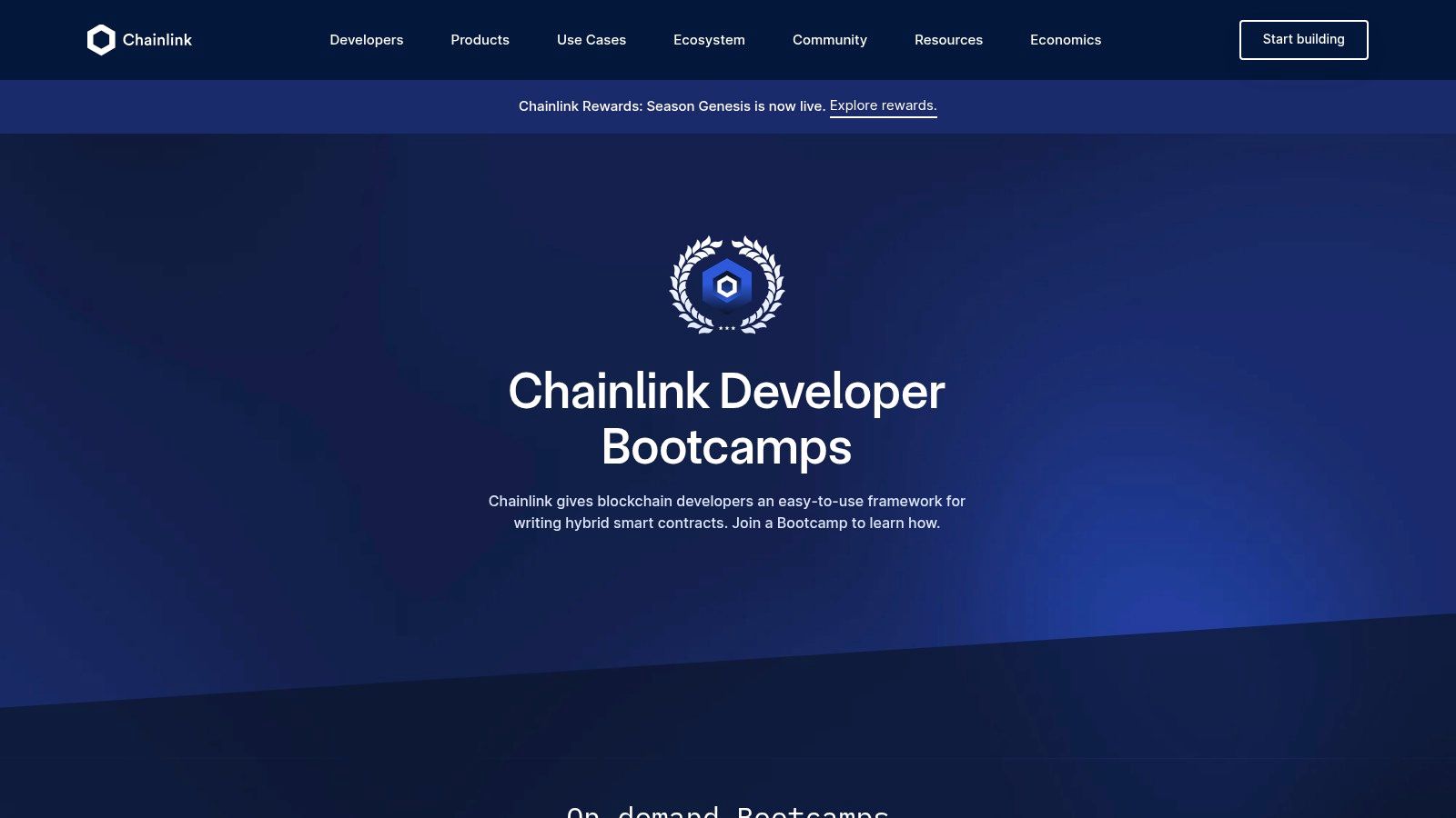 Chainlink Blockchain Developer Bootcamp
