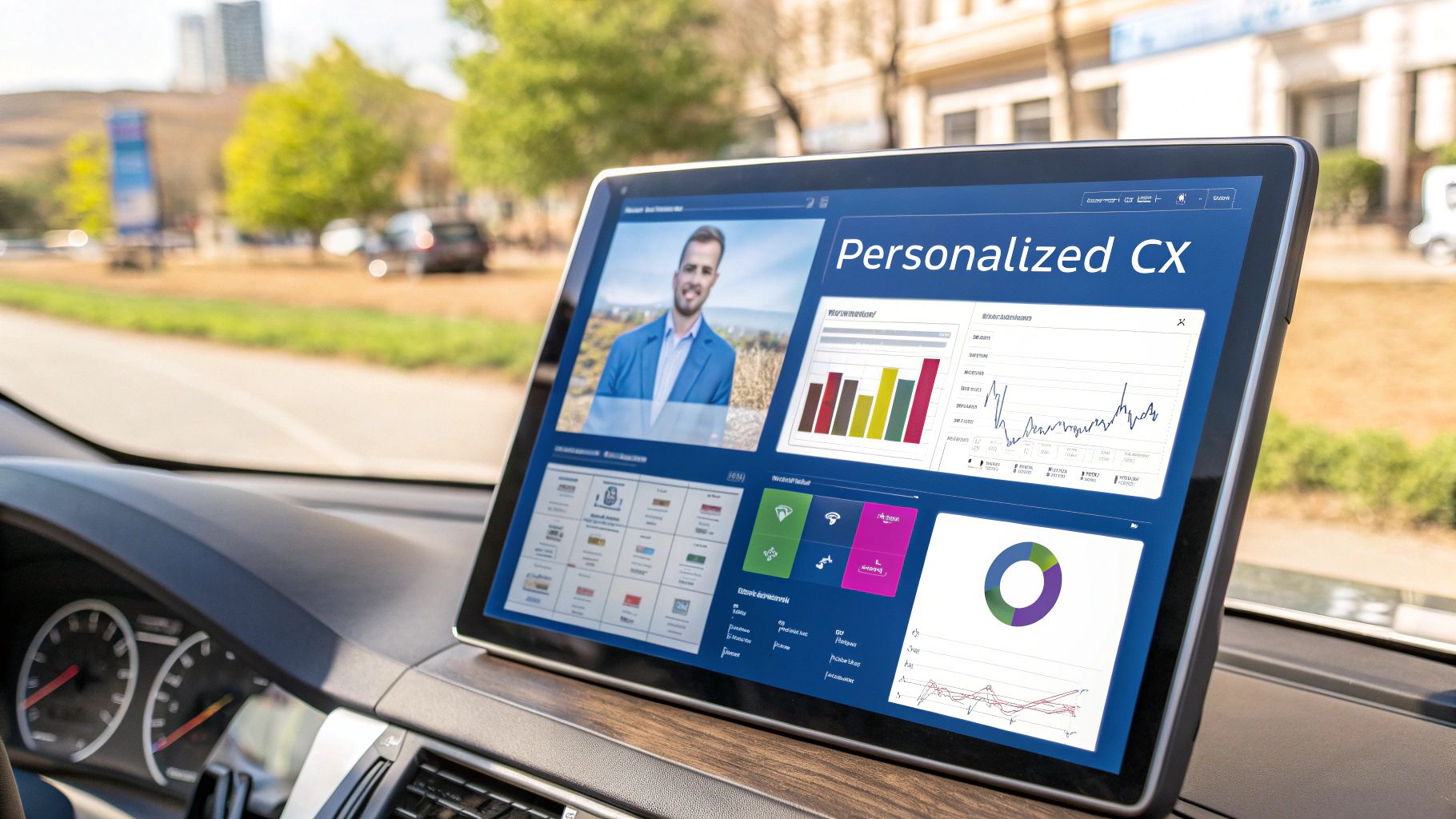An abstract image showing interconnected nodes and data points, symbolizing the power of AI in creating personalized customer experiences.