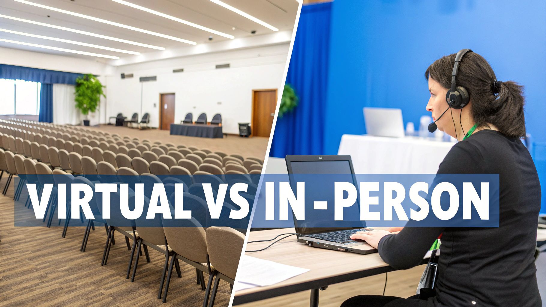 A professional speaker presenting virtually from a home office setup