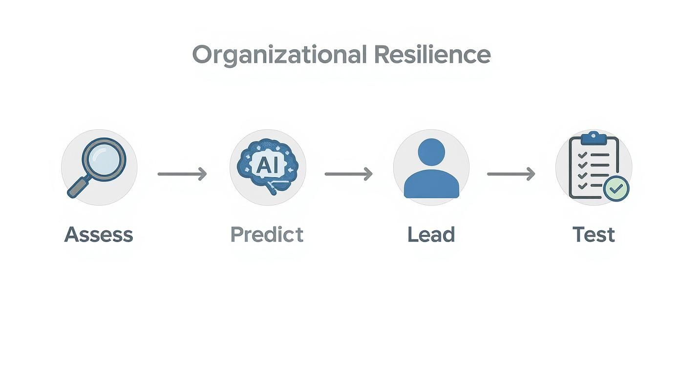 Infographic about building organizational resilience