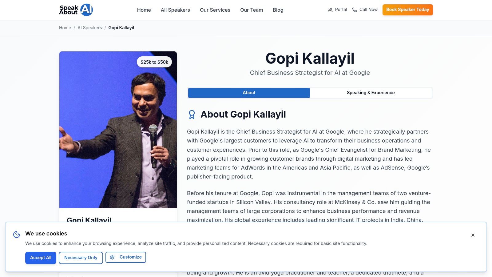 Gopi Kallayil — AI Speaker