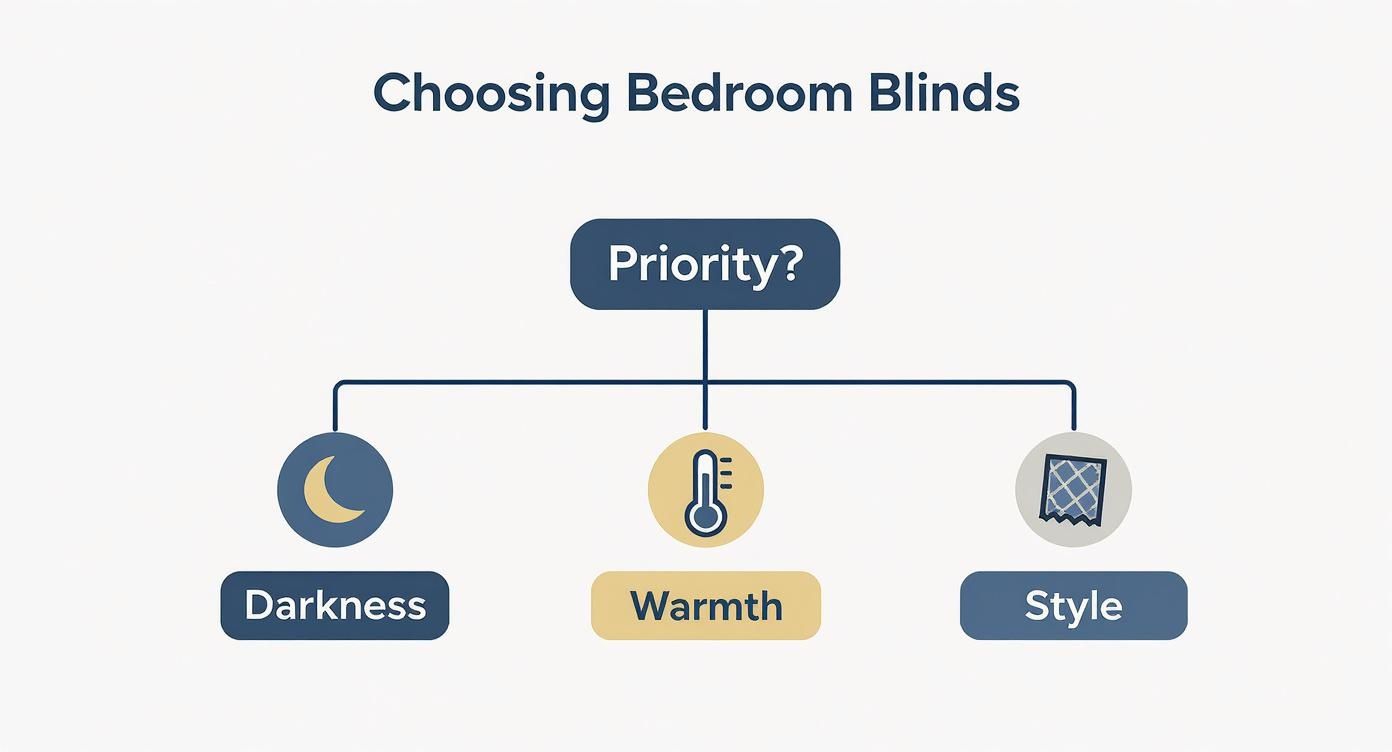 Infographic about best blinds for bedroom windows