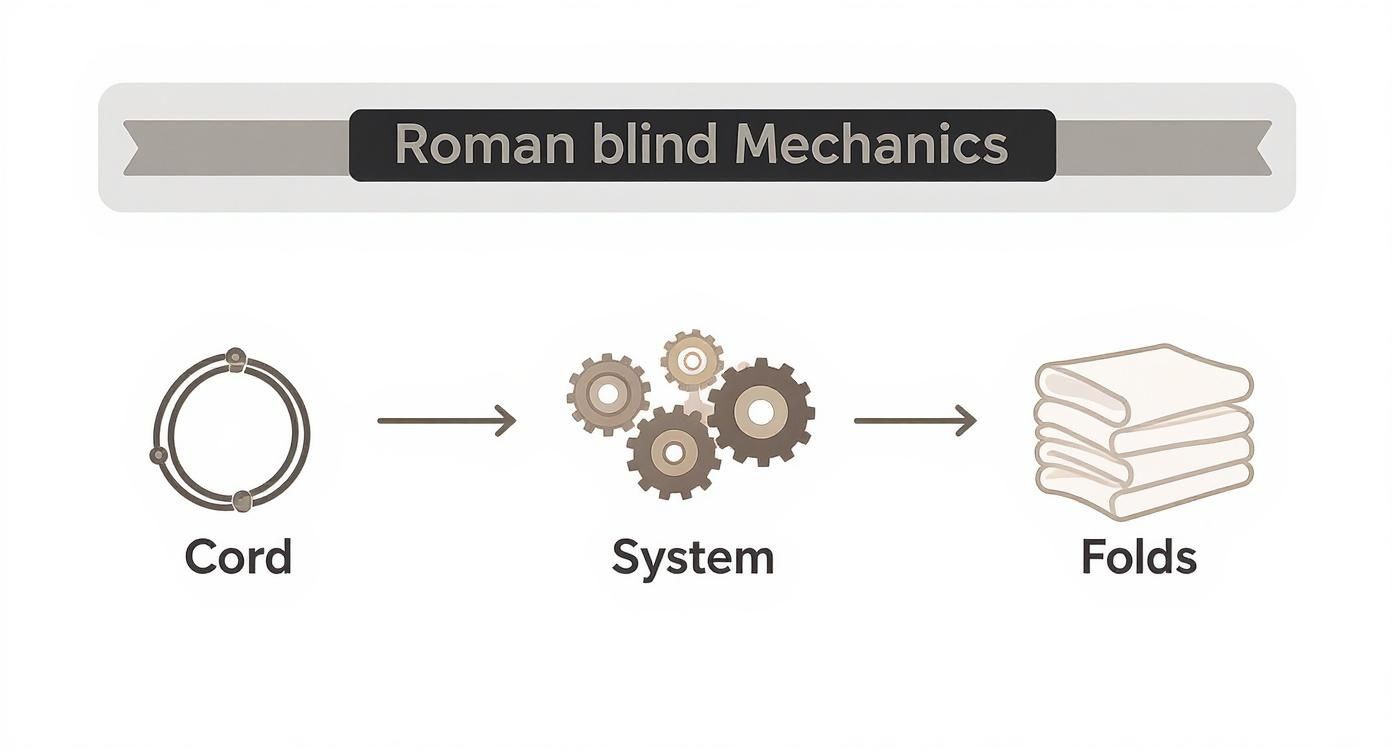 Infographic about what are roman blinds