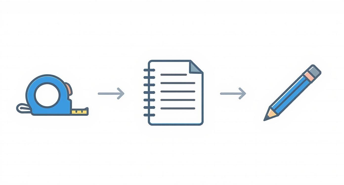 Infographic about how to measure windows for blinds