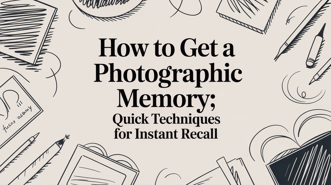 How to Get a Photographic Memory: Quick Techniques for Instant Recall