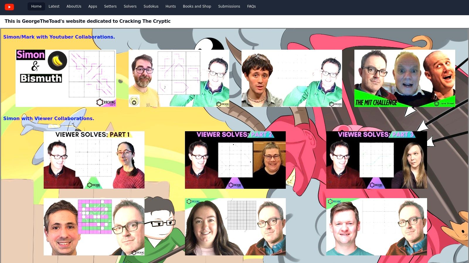 The Cracking The Cryptic app interface showing various Sudoku puzzle packs available for purchase.