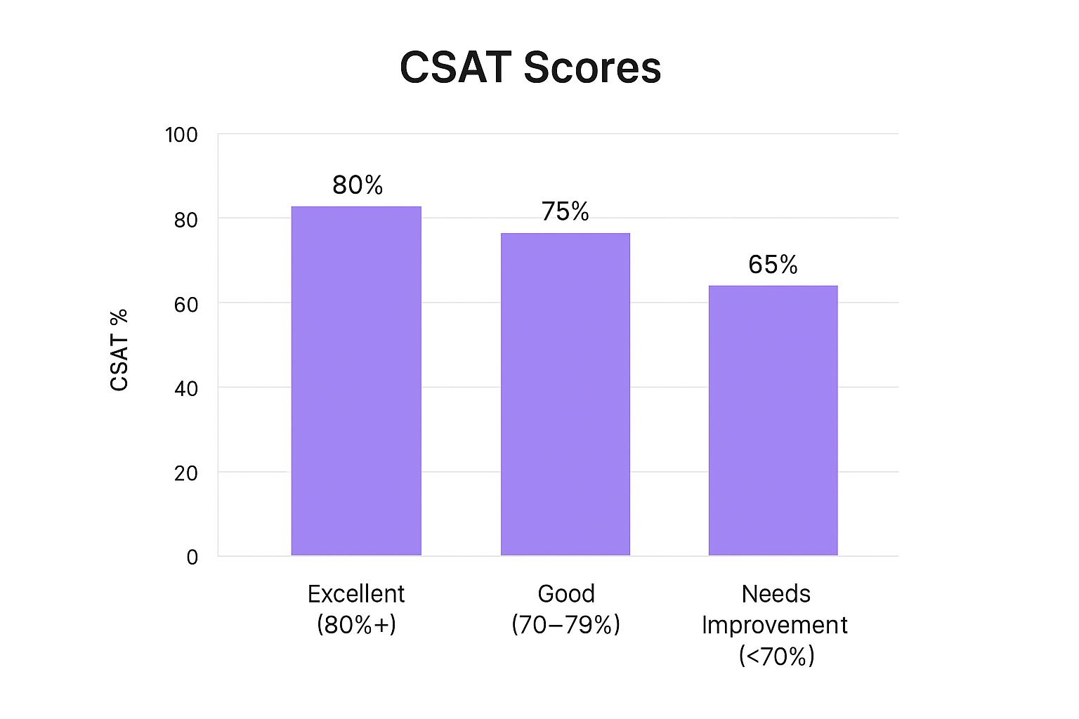 Infographic showing key data about Customer Satisfaction Score (CSAT)