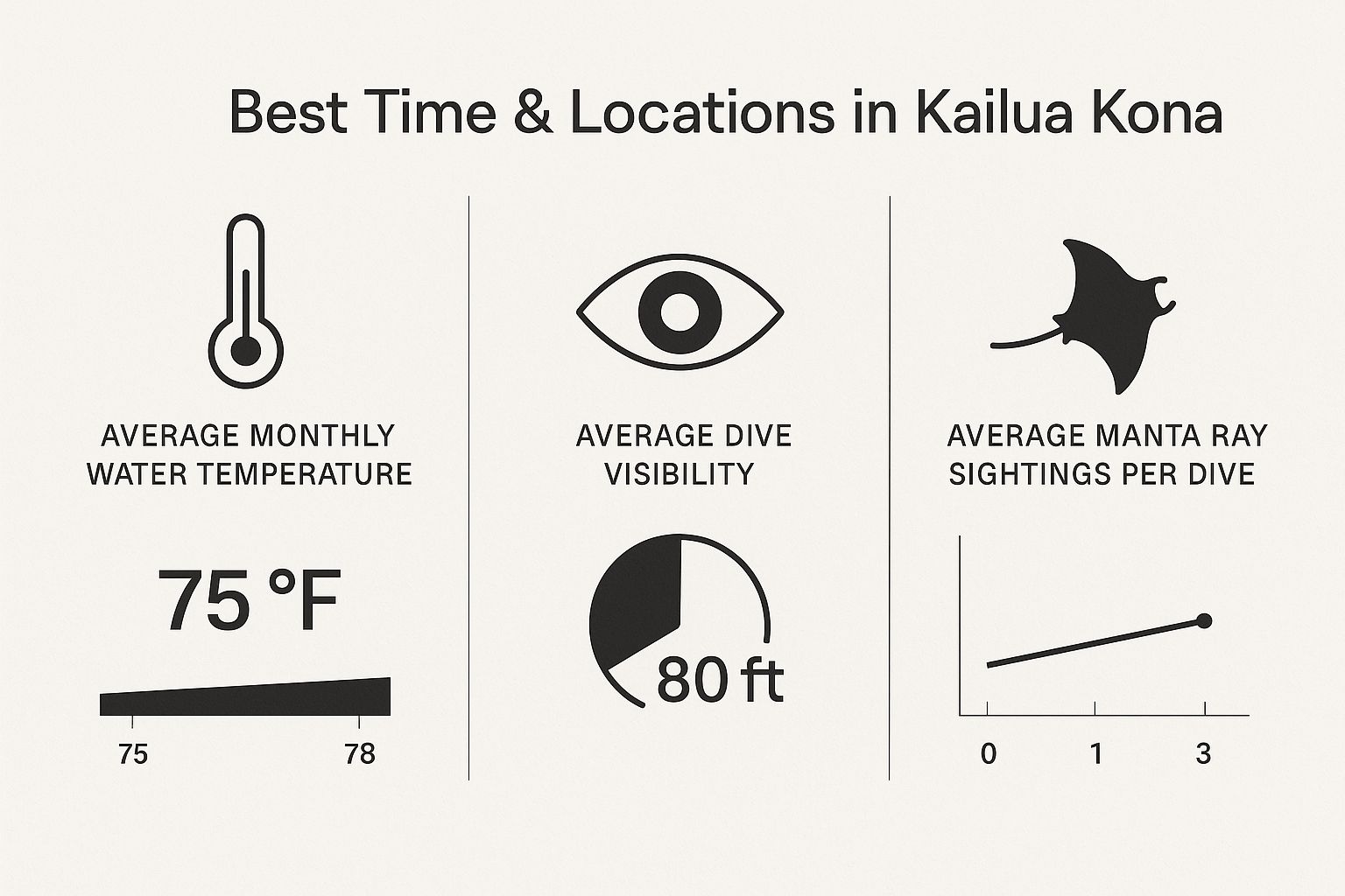 Infographic about manta ray night dive kailua kona