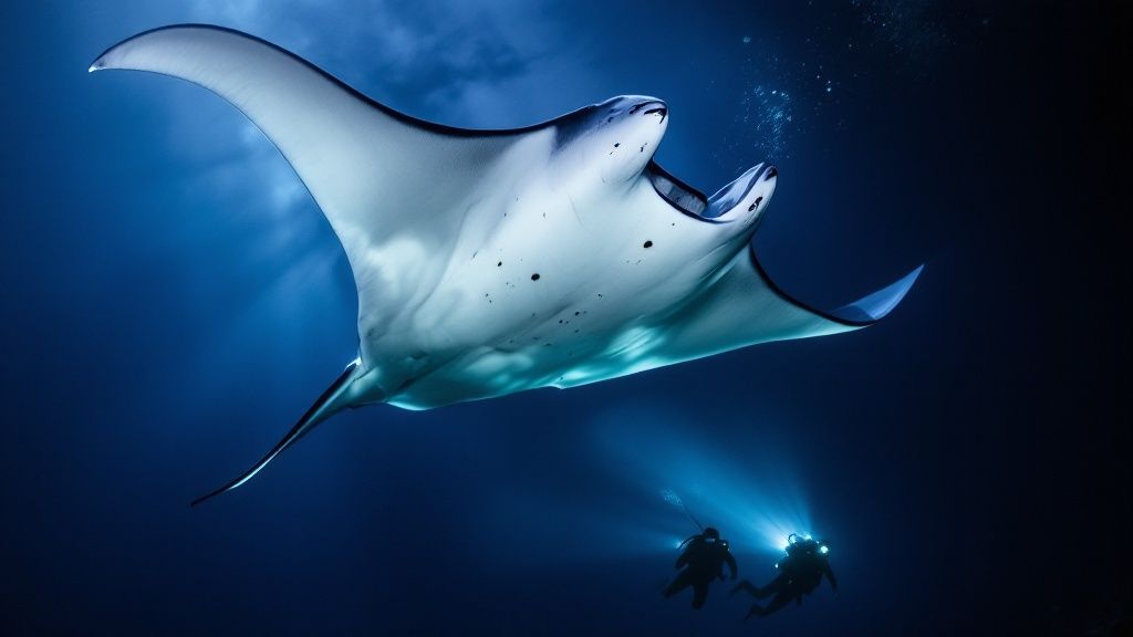 Manta Ray at Night