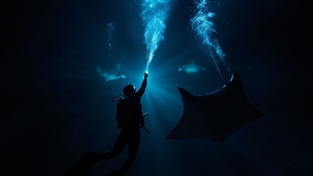 Manta Ray in Kona