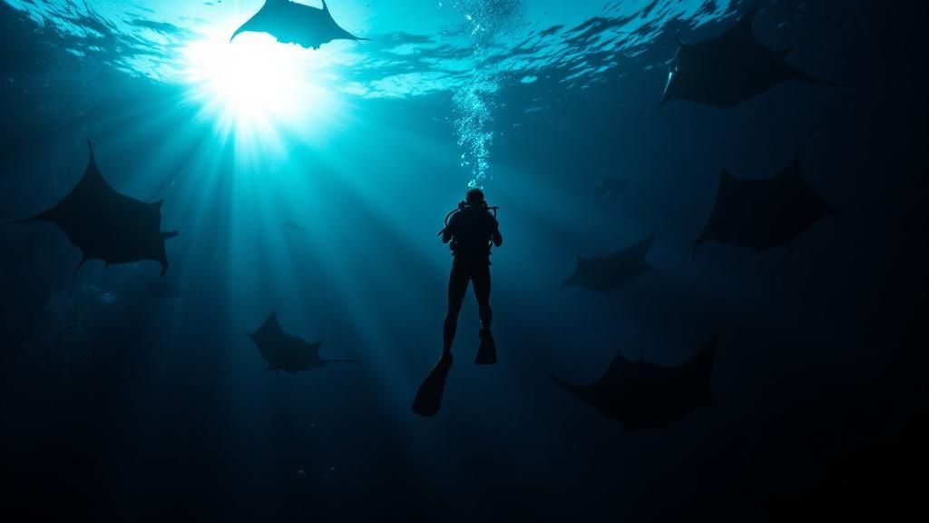 A newly certified scuba diver giving the okay sign underwater