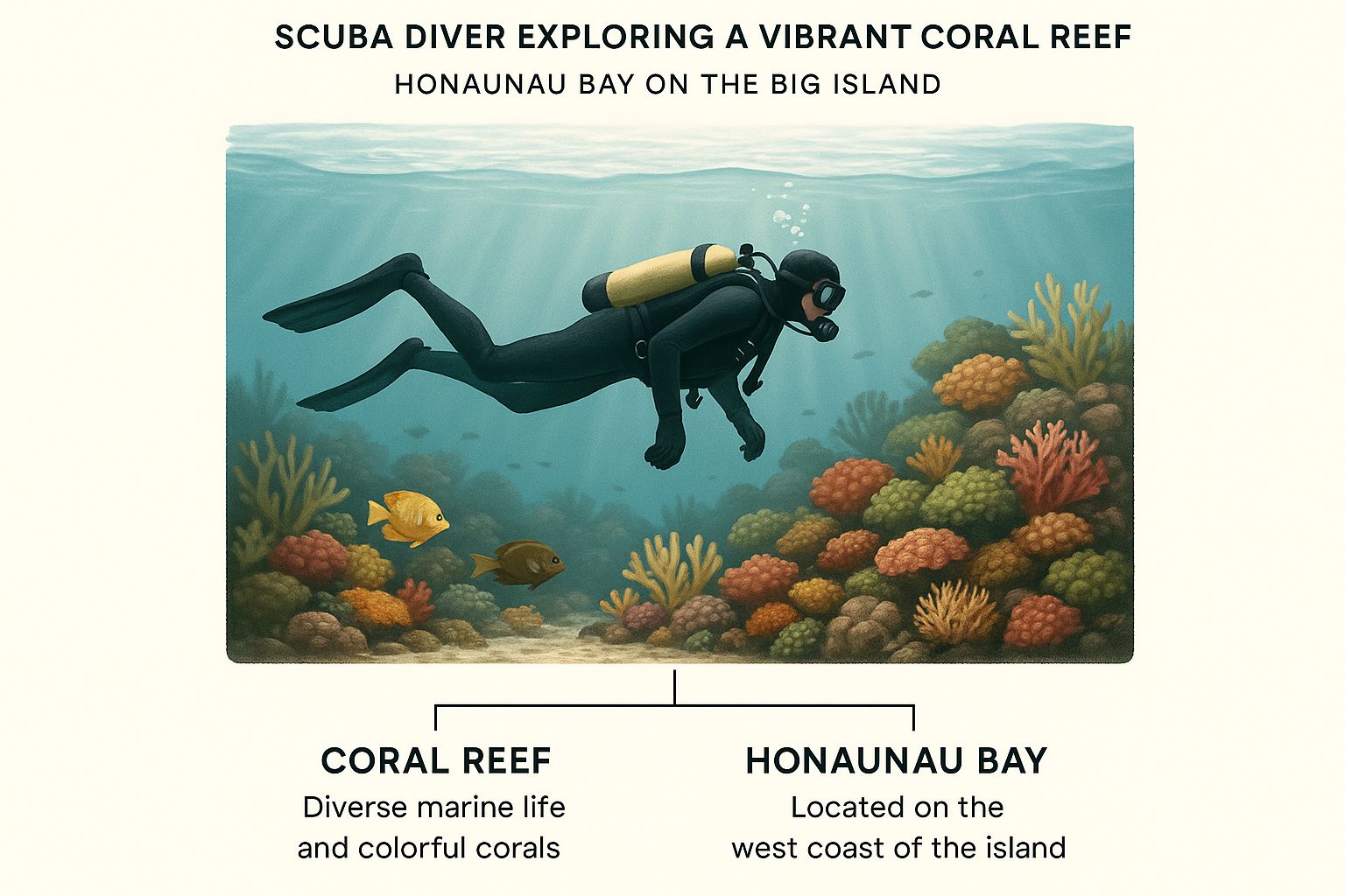 Infographic about big island scuba diving