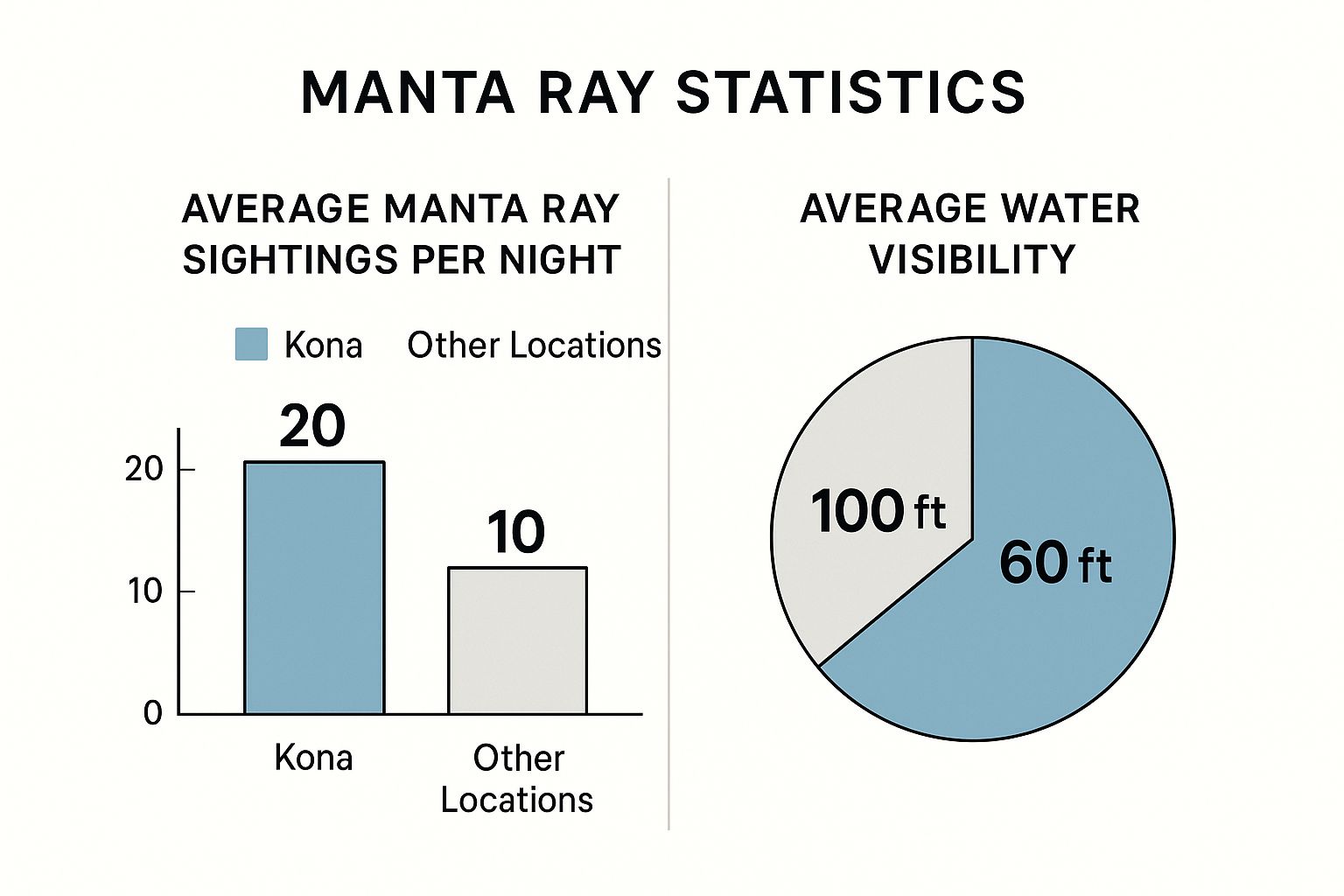 Infographic about manta ray dive kona