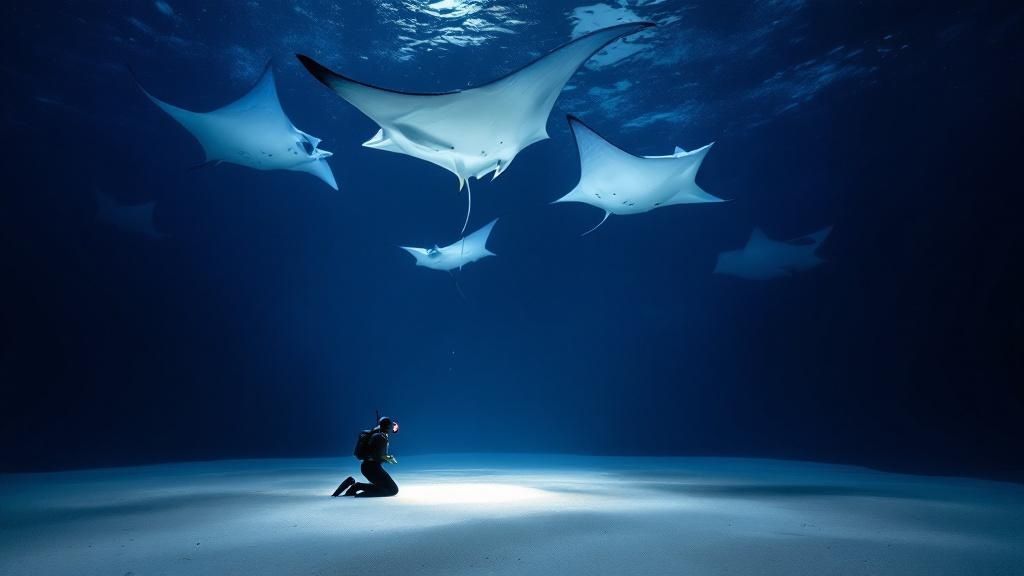 Manta Ray Night Dive at Manta Village (Kona)