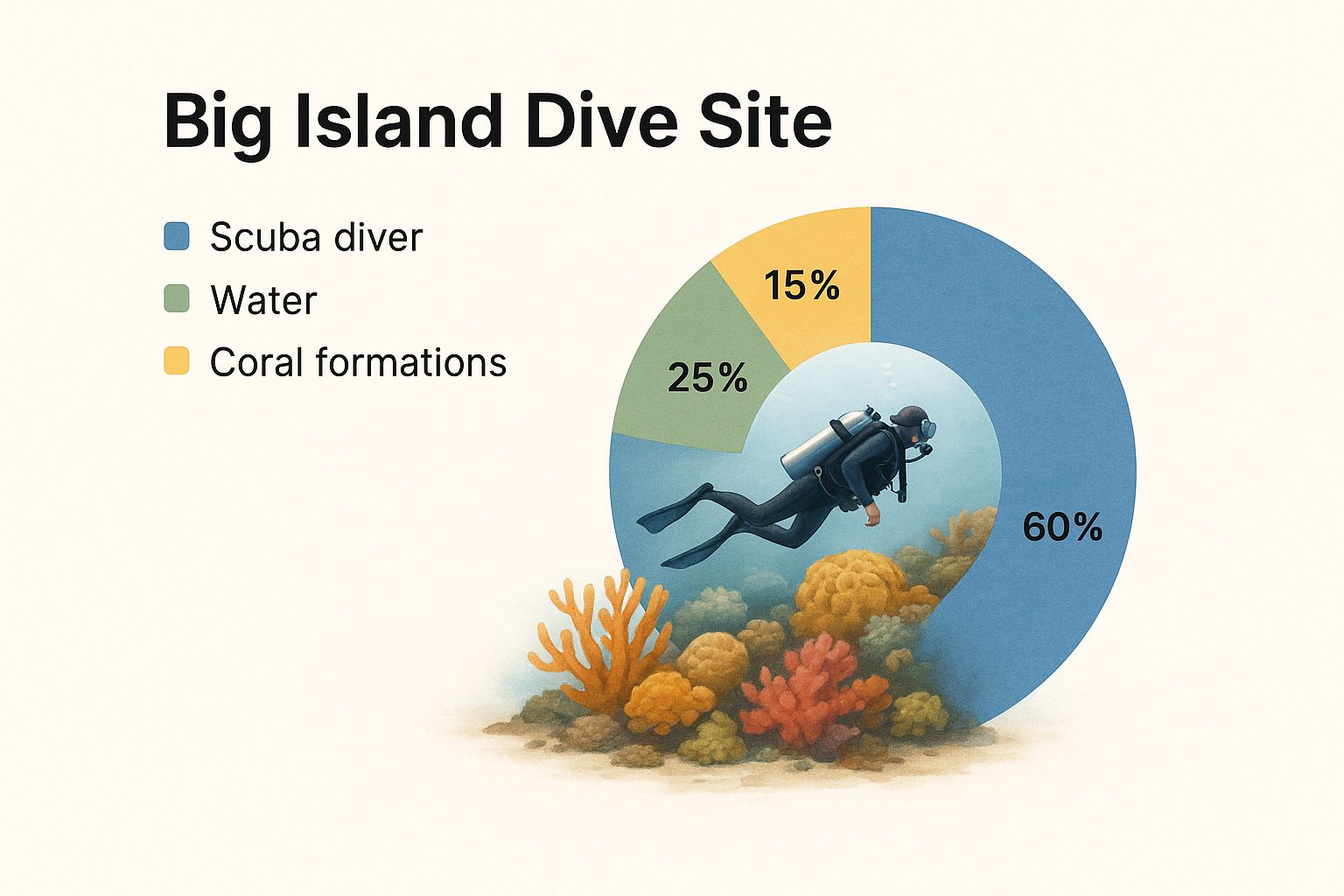 Infographic about big island scuba diving