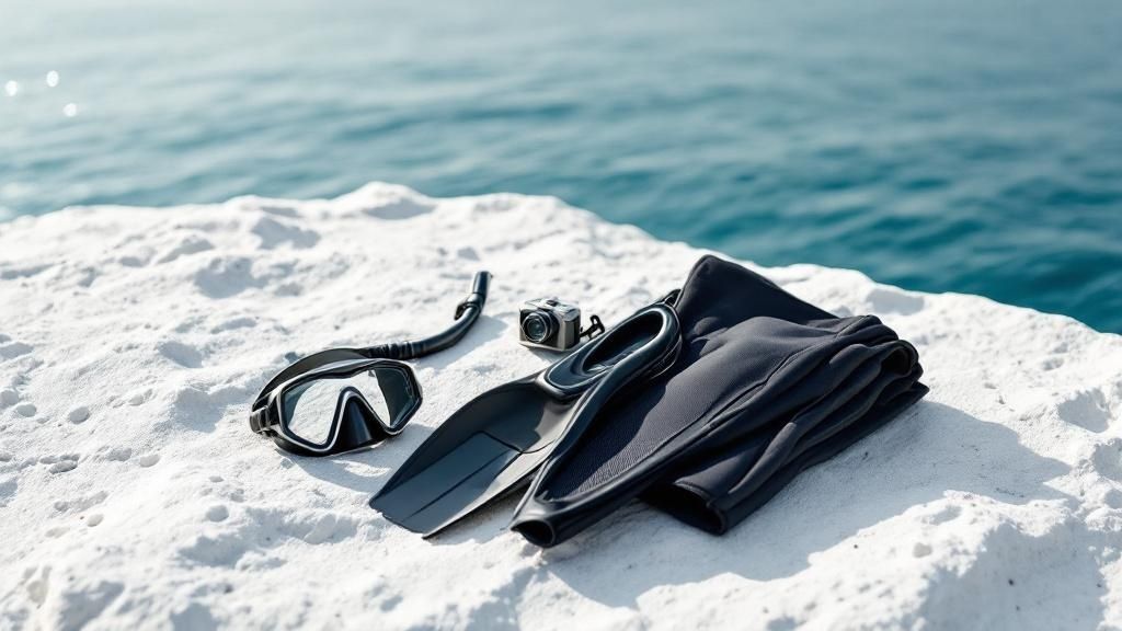 Two divers preparing their gear on a boat before a night dive