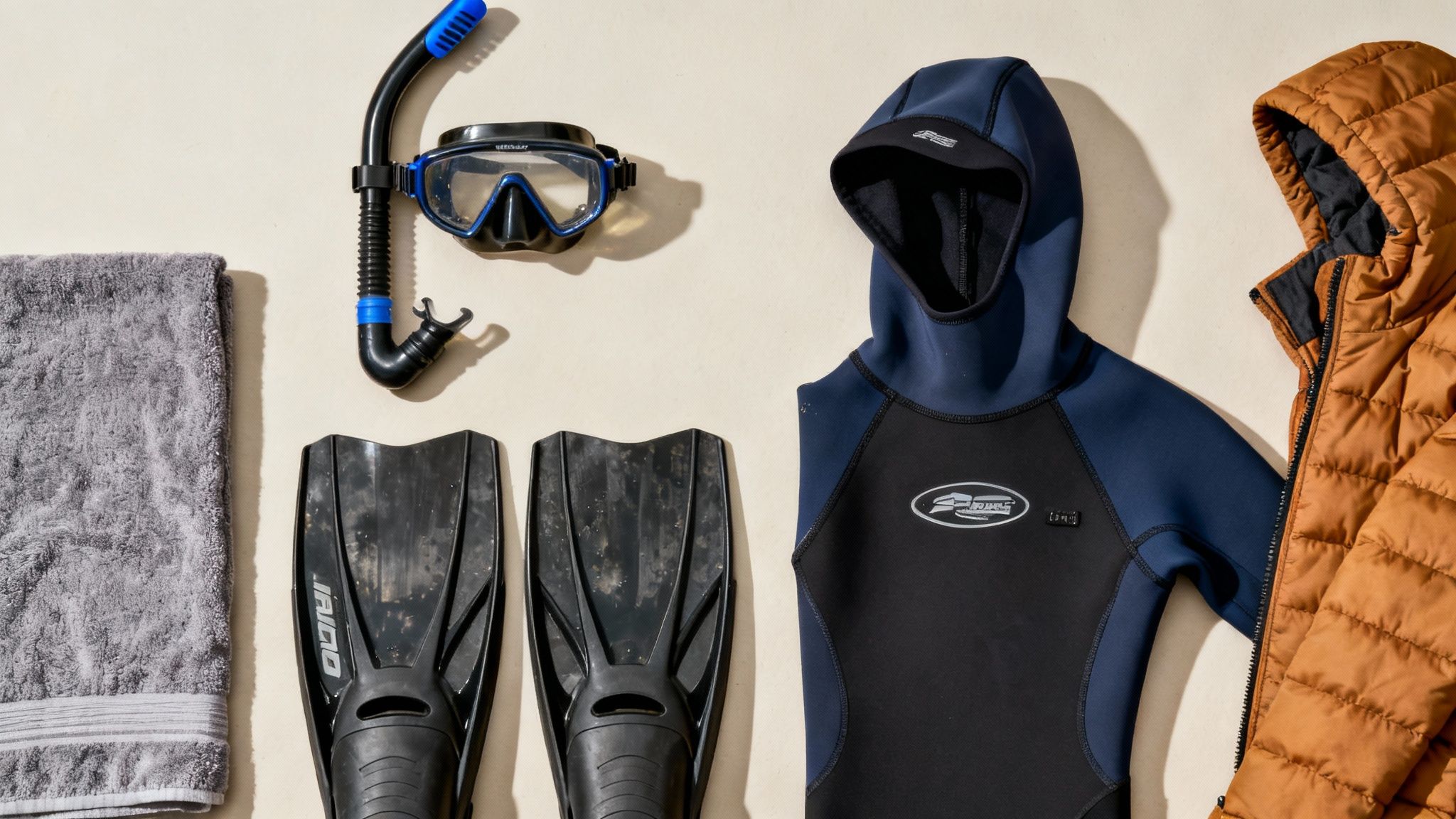 A group of scuba divers in the water at night, preparing for their manta ray dive in Kona.