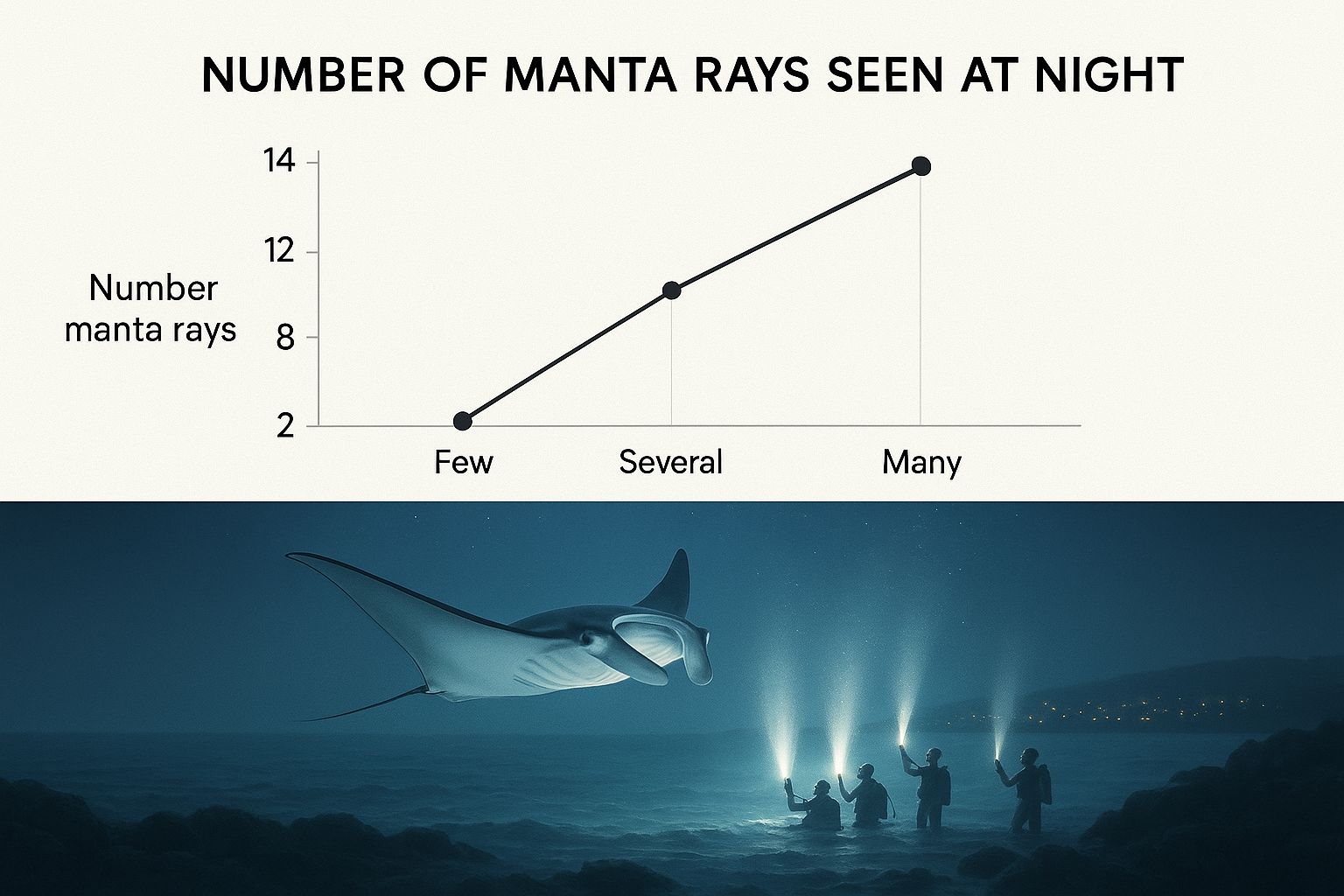 Infographic about manta ray dive kona