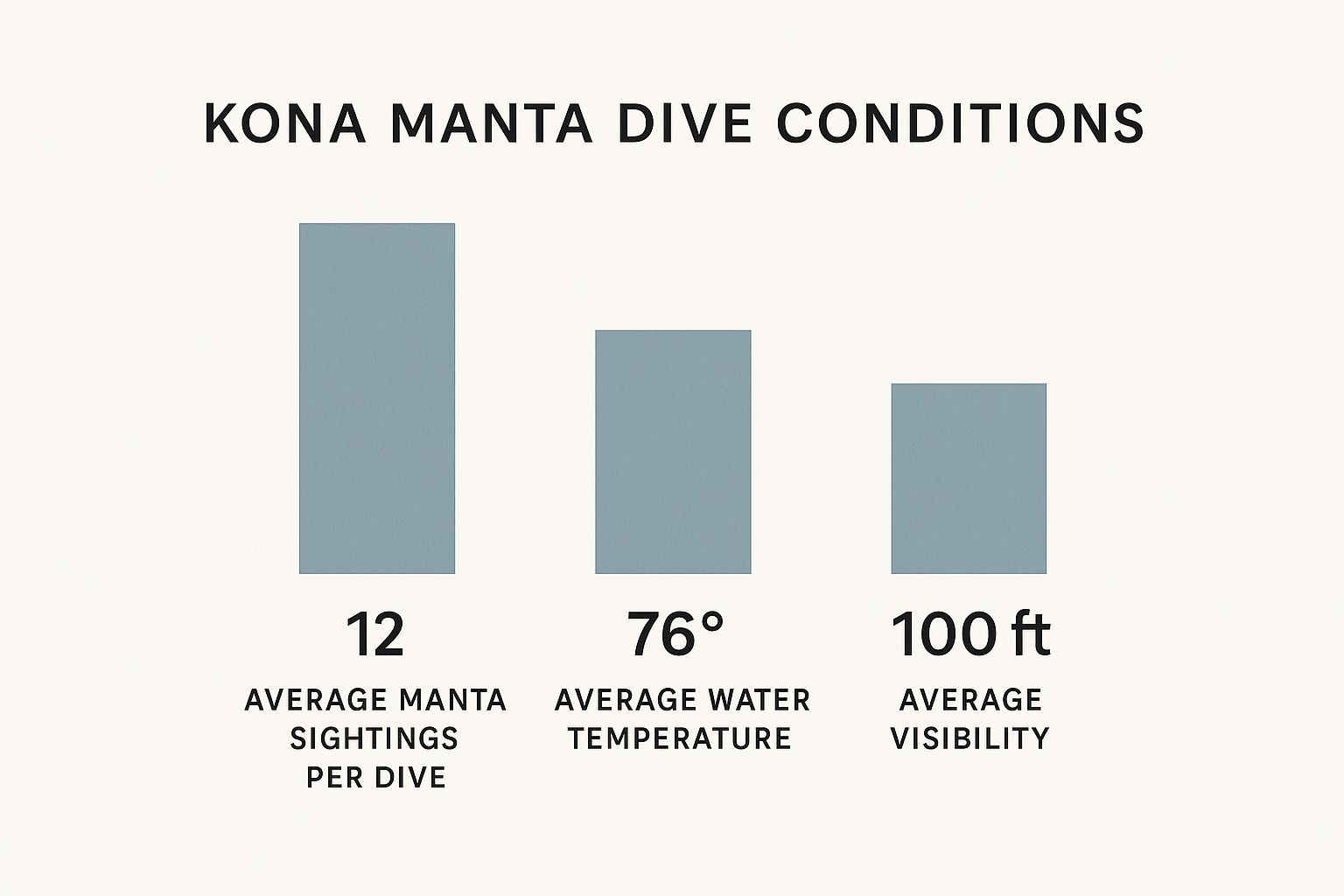 Infographic about manta dive kona