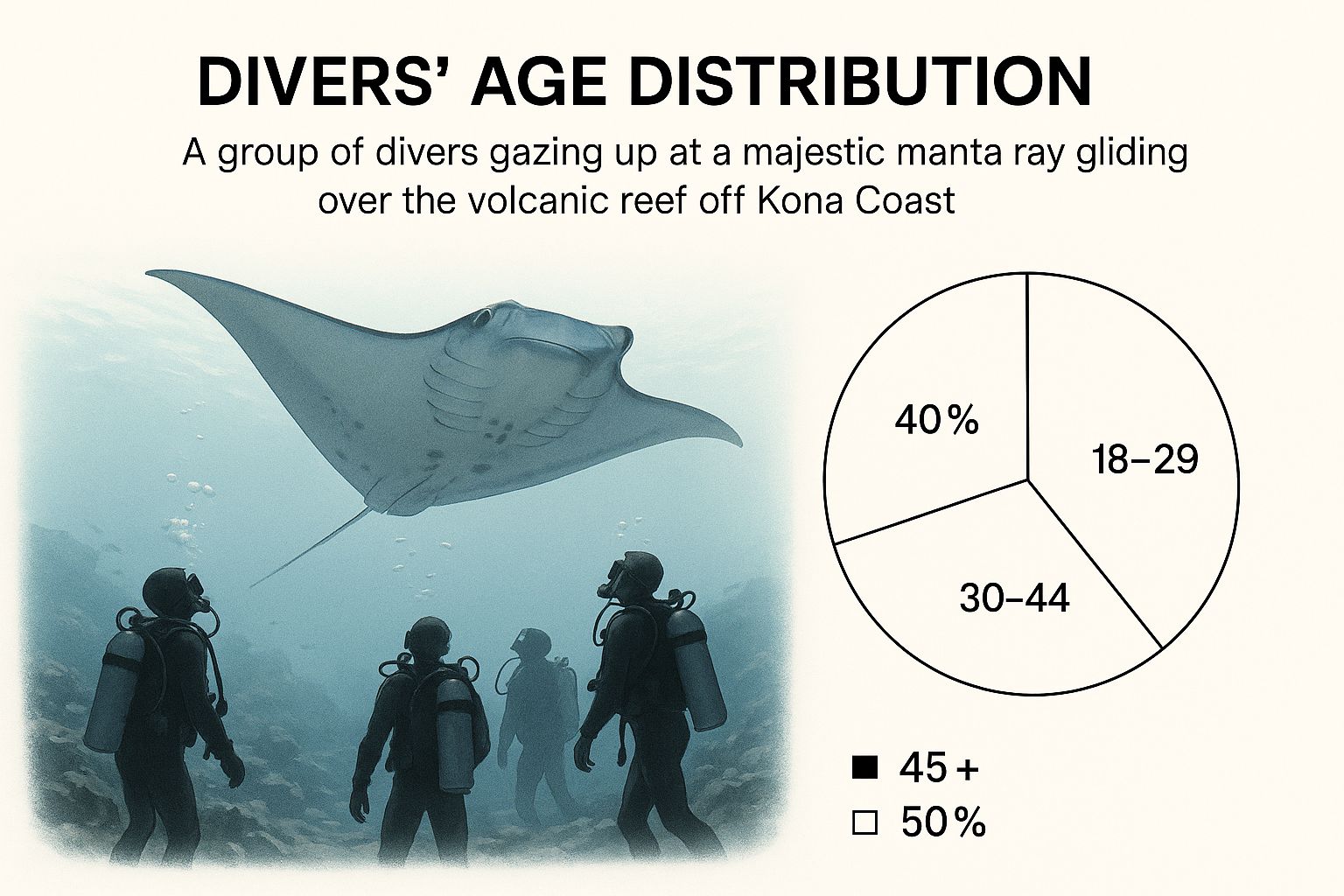 Infographic about manta dive kona