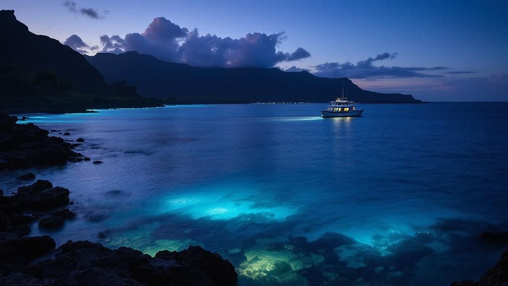 Manta Ray at Night