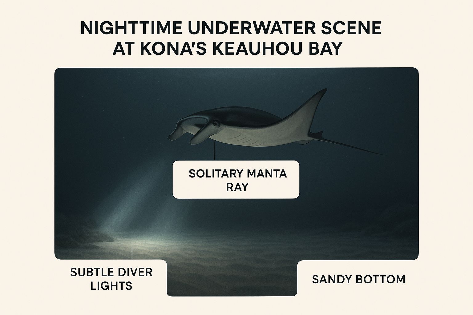 Infographic about manta ray dive kona