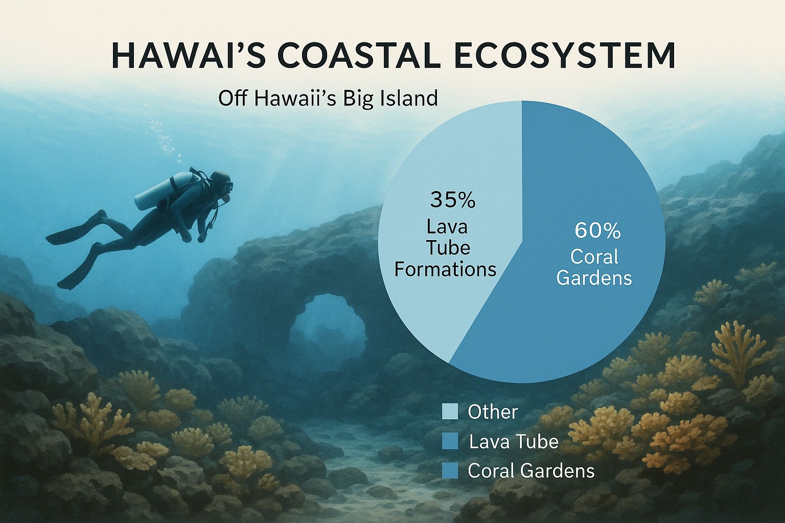 Infographic about big island scuba diving