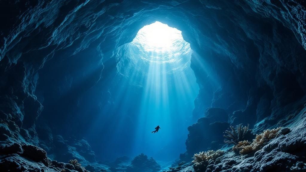 A manta ray gracefully swims overhead during a night dive with Kona Honu Divers.