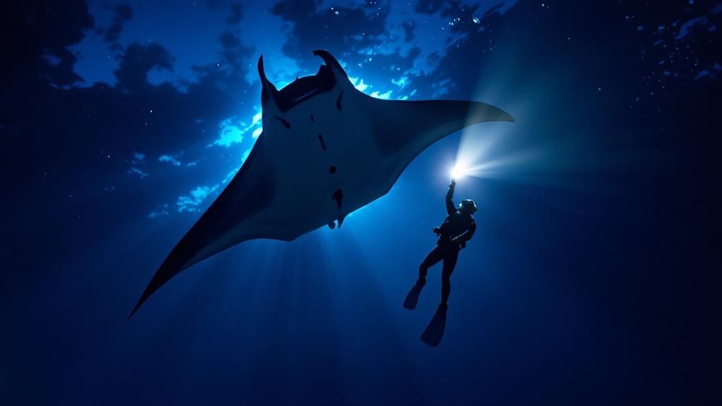 Manta Ray at Night