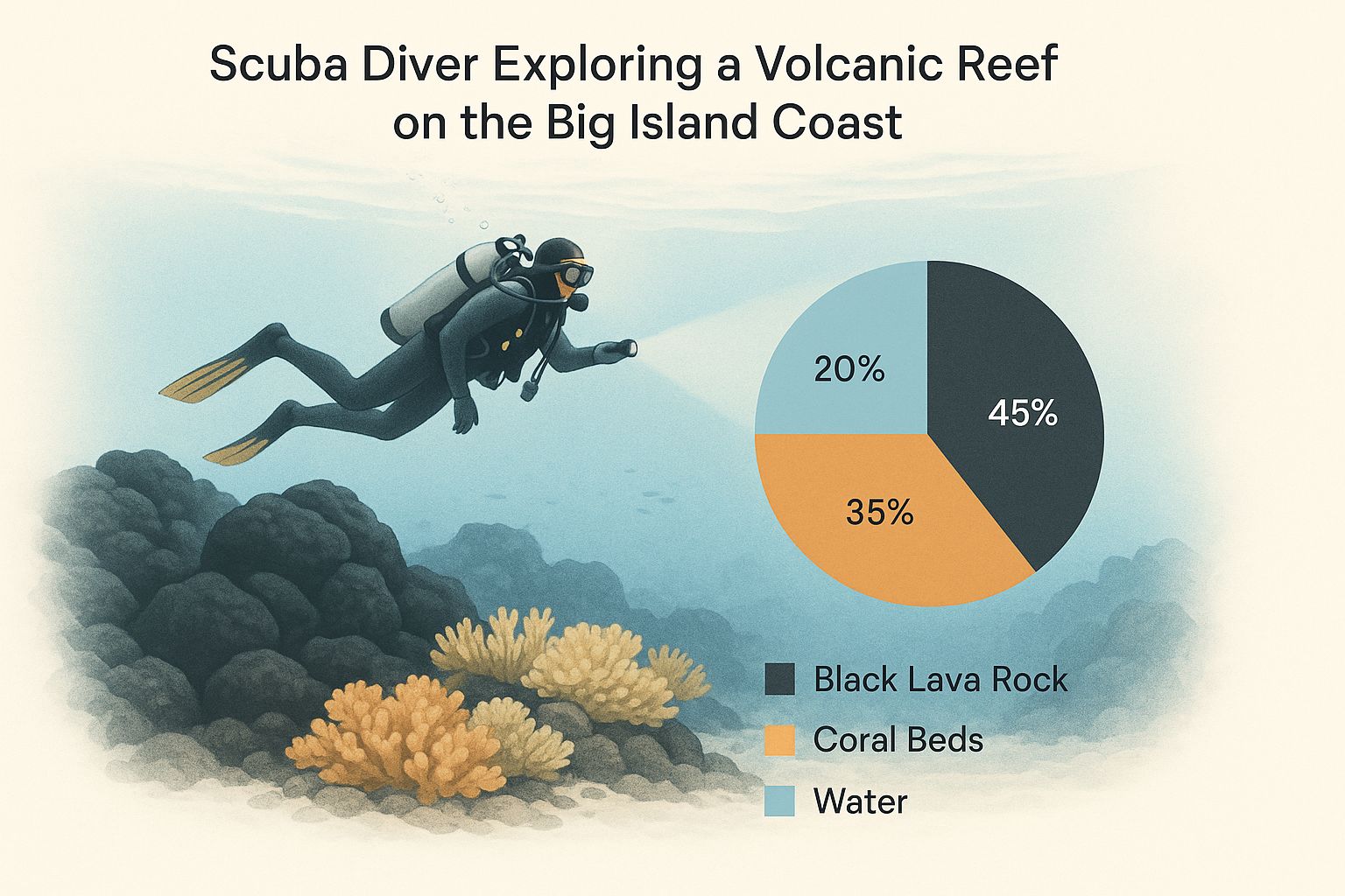 Infographic about big island scuba diving
