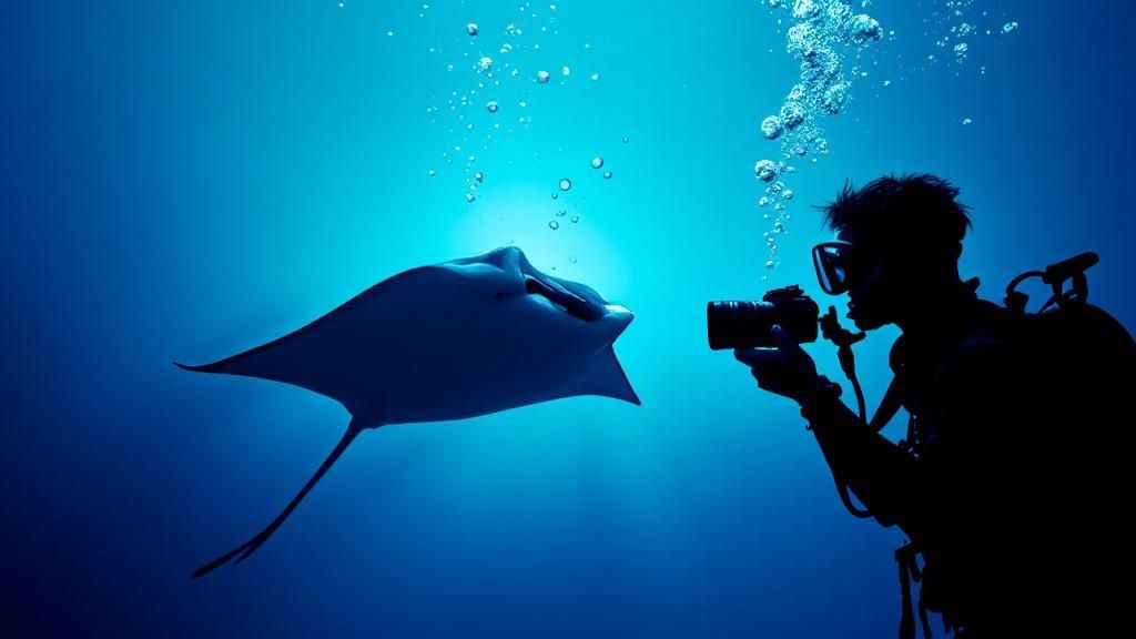 A close-up shot of the unique spot pattern on a manta ray's belly, used for identification