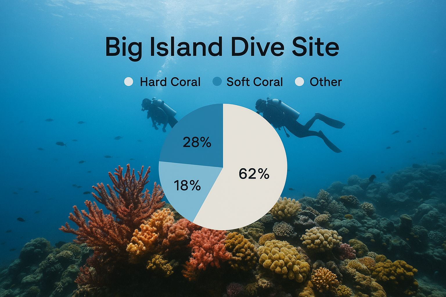 Infographic about big island divers hawaii