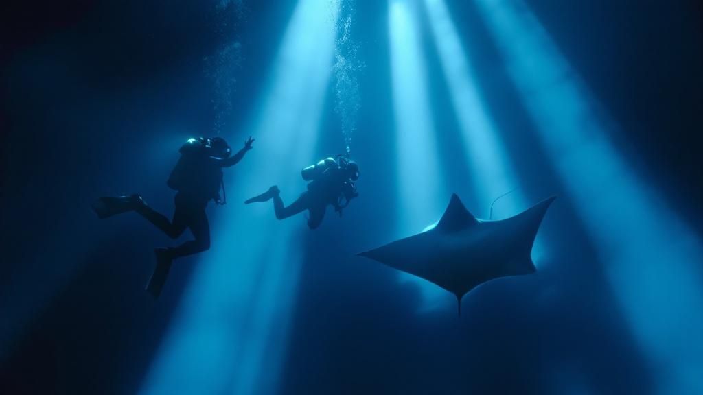 Screenshot from https://scistarter.org/the-manta-rays-of-kona-hawaii showing a manta ray's underside with spot patterns highlighted for identification.