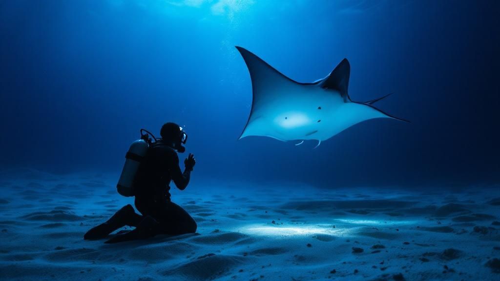 The Classic Night Dive: Manta Ray Village