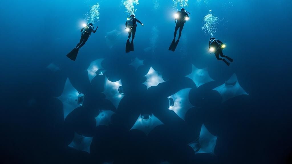 Manta Ray at Night