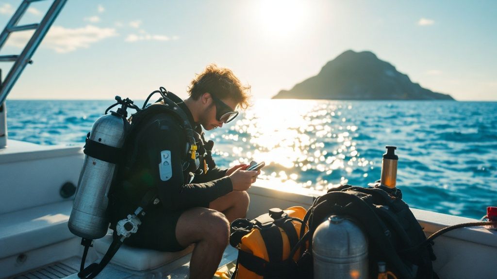 Divers preparing for a dive