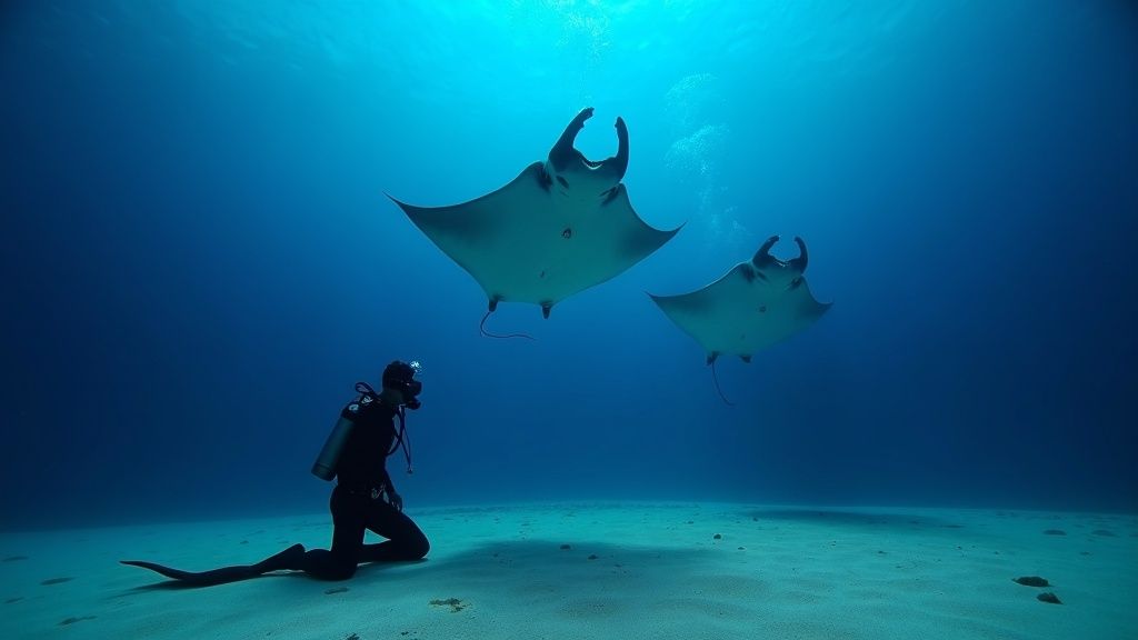 Manta Ray Night Dive at Kona