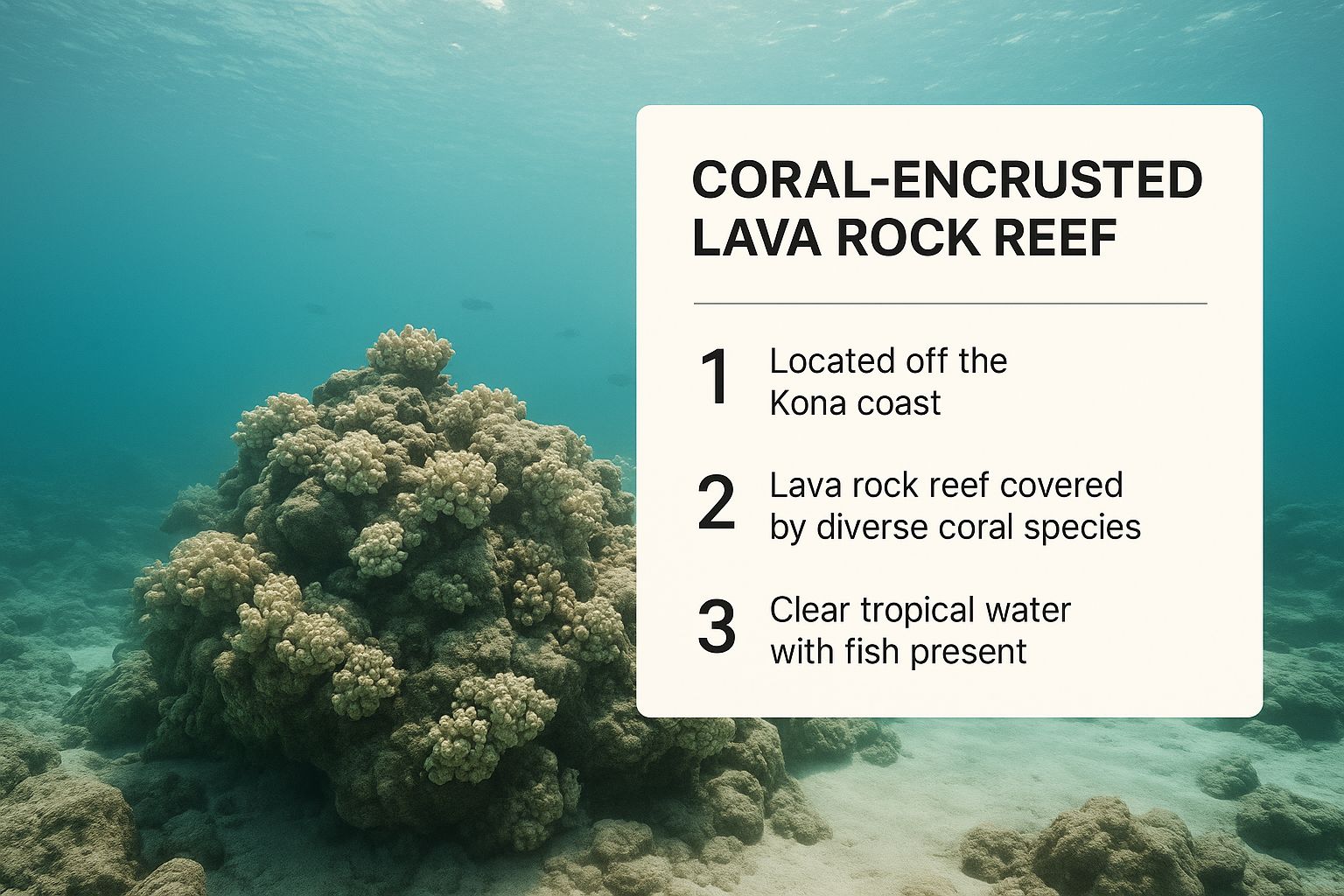 Infographic about manta dive kona