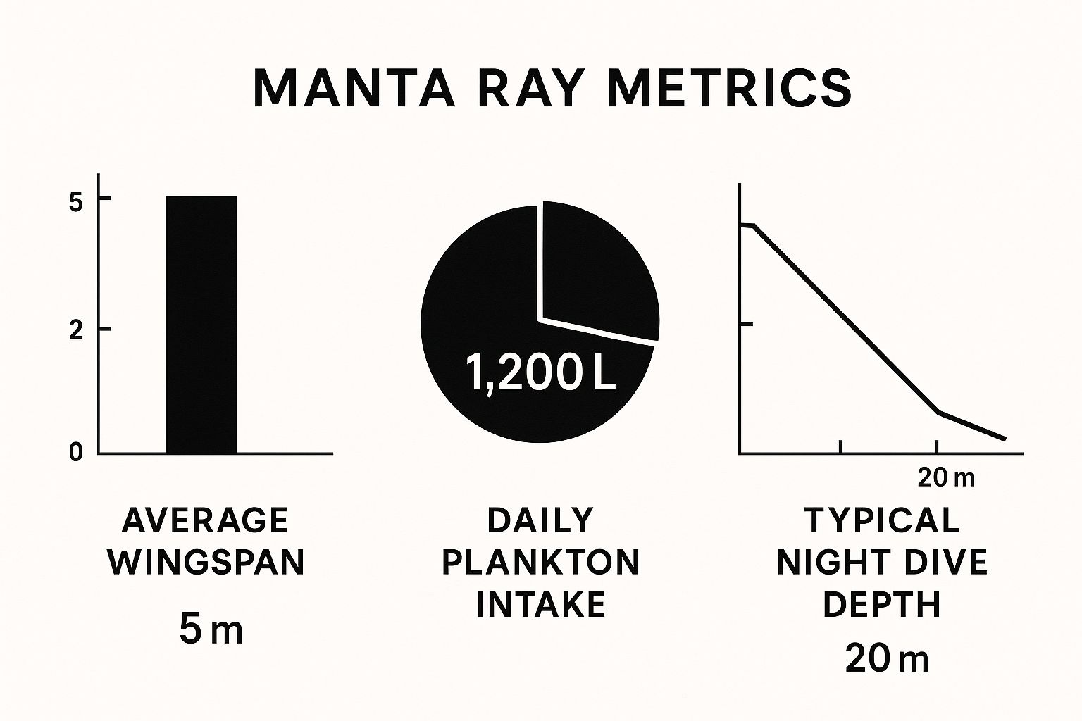 Infographic about manta ray dive kona