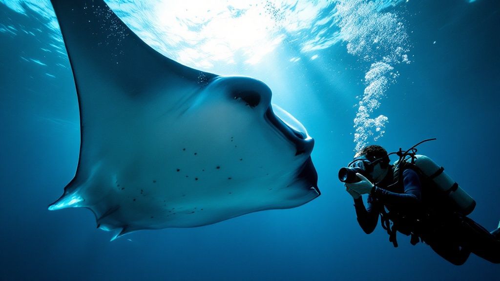 Dive vs. Snorkel with Manta Rays