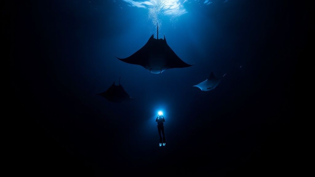 Manta Ray in Kona