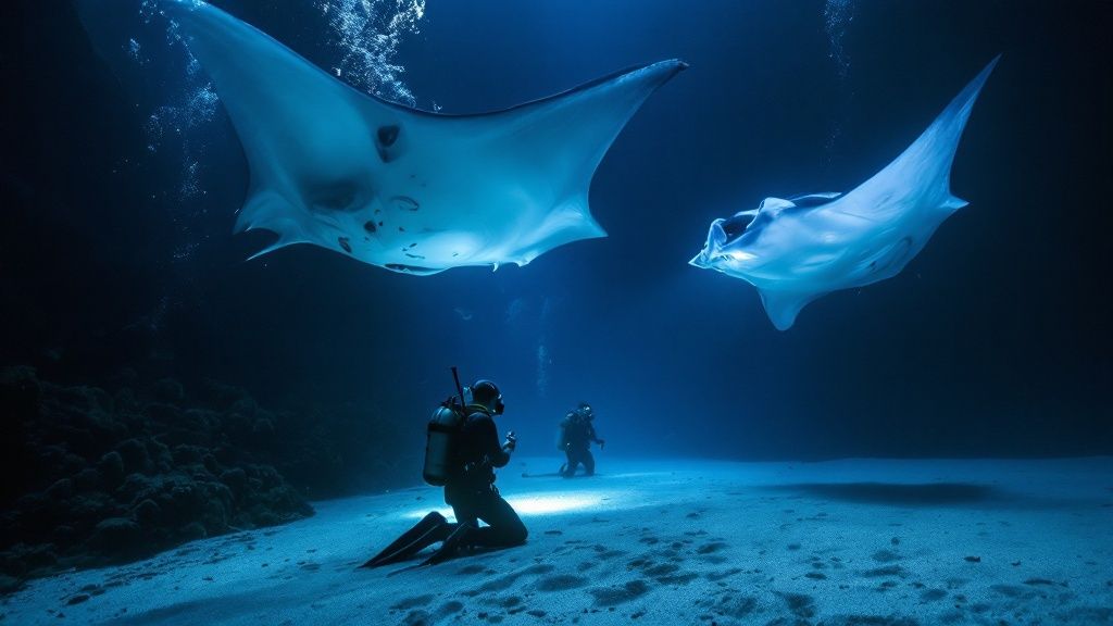 Manta Ray Night Dive at Kona Coast