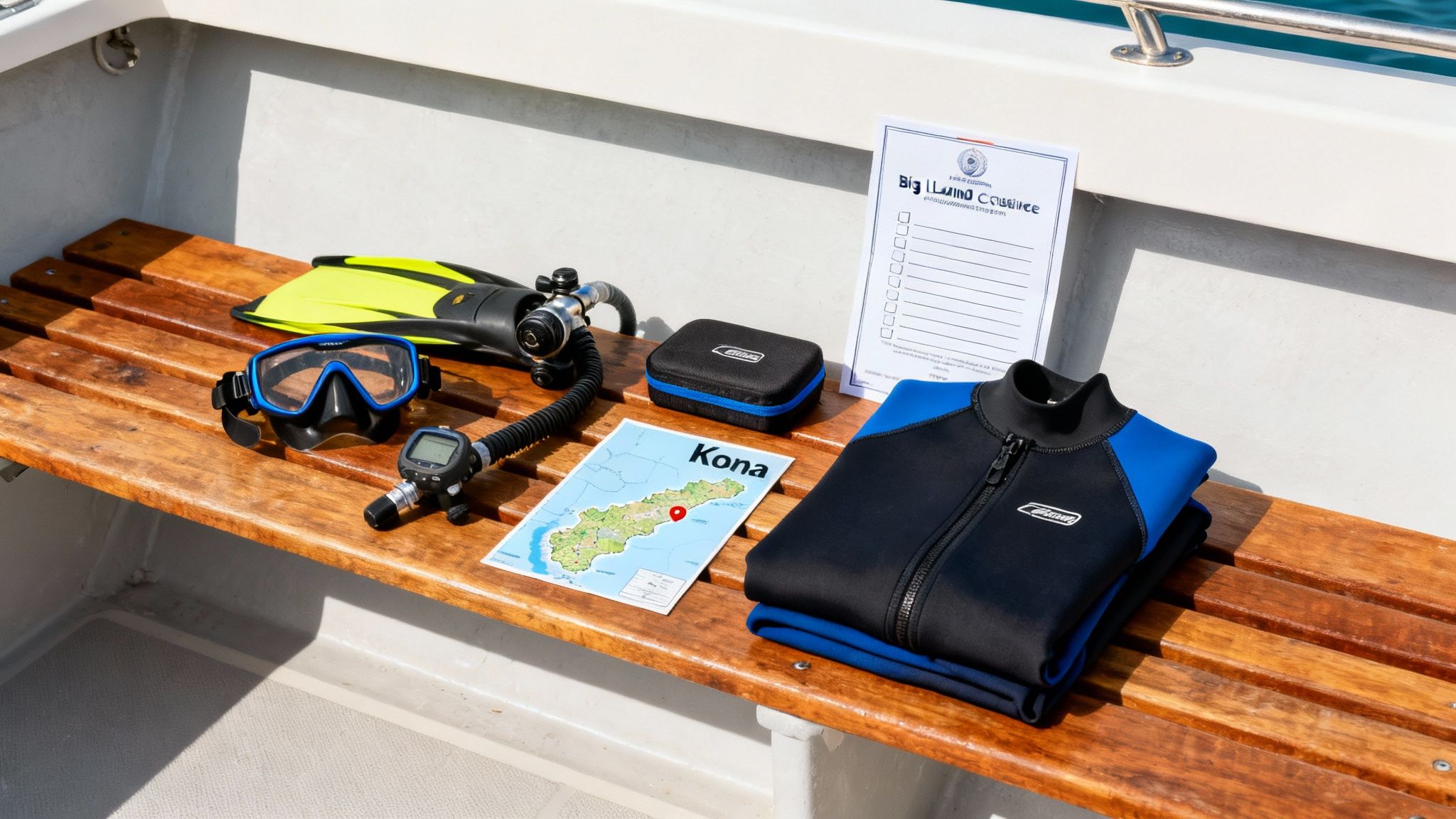 A scuba diver signals 'OK' underwater, surrounded by blue water and sunlight filtering from the surface.
