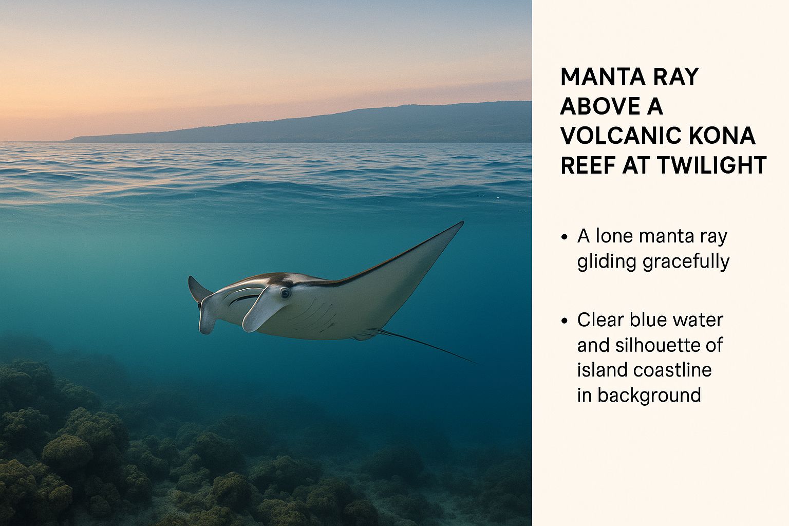Infographic about manta dive kona