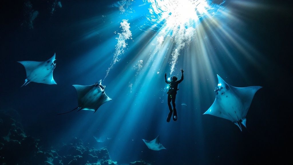 Dive or Snorkel with Manta Rays