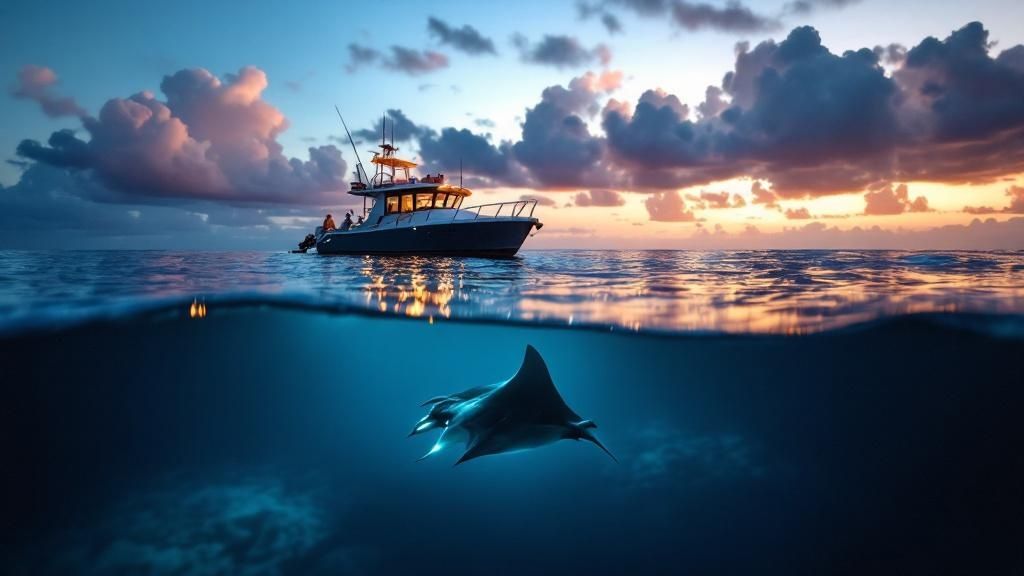 Manta Ray at Night